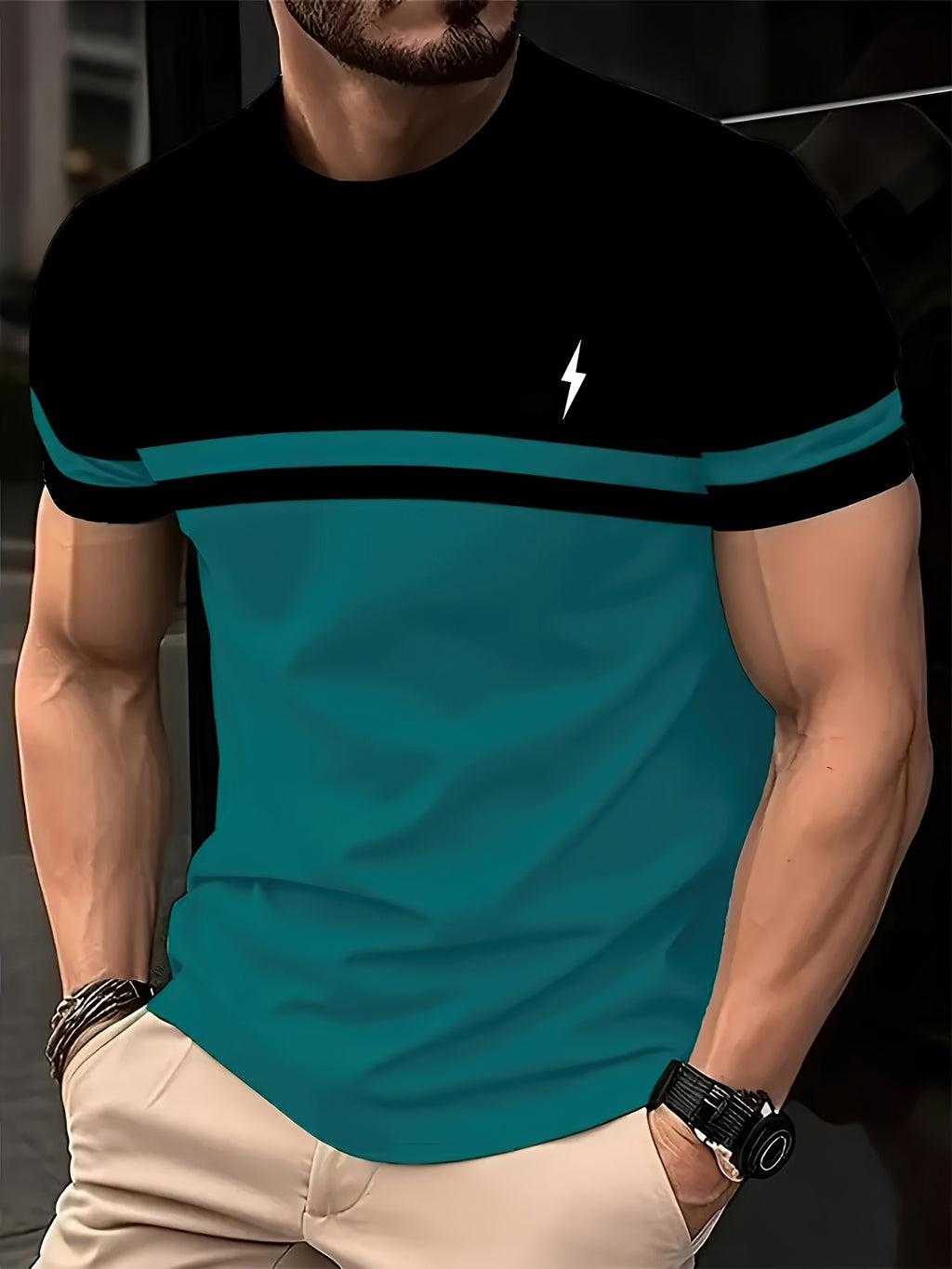 Digital Print T Shirt Men Summer Casual
