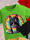 Street Style Graphic Tee Men Daily Wear